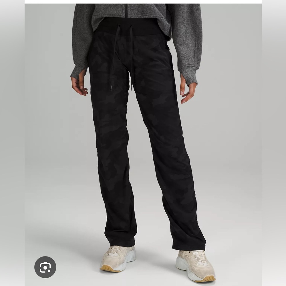 NWT lululemon Dance Studio Mid-Rise Pant *Regular, Black, Size 4
